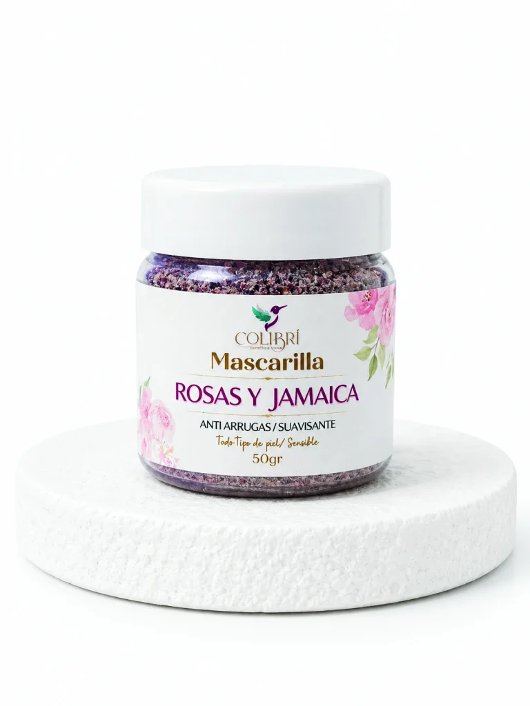 Mascarilla de Pétalos de Rosas y Jamaica