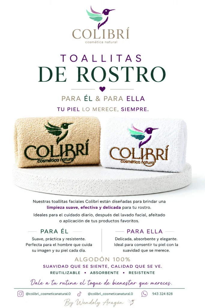 Toallita Facial Colibrí